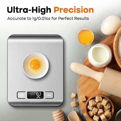 Arboleaf Food Kitchen Scale, 1g/0.01oz Precise Food Scales for Kitchen, Tare Function, Stainless Steel - Silver with Black WHERE TO BUY