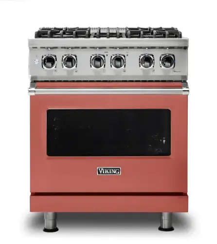 Front. Viking - 30-Inch Dual Fuel Freestanding Range - Spiced Cider.