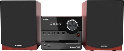 Sharp - XL-B512 Micro Component Wireless Bluetooth Audio Streaming & CD Player Wood Speaker System - Brown-Front_Standard 