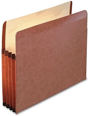 Pendaflex - Heavy Duty Reinforced File Pocket, 5 1/4" Expansion, Legal Size, 5/Box (ESS085565) - Redrope