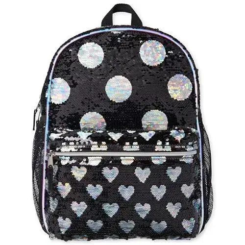 Metallic Black Sequin Dot-One Size