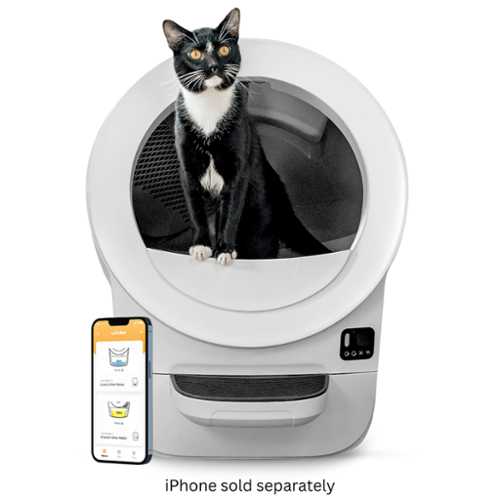 Whisker - Litter-Robot® EVO Compact Smart App-Controlled Automatic Self-Cleaning Litter Box - White-Front_Standard 