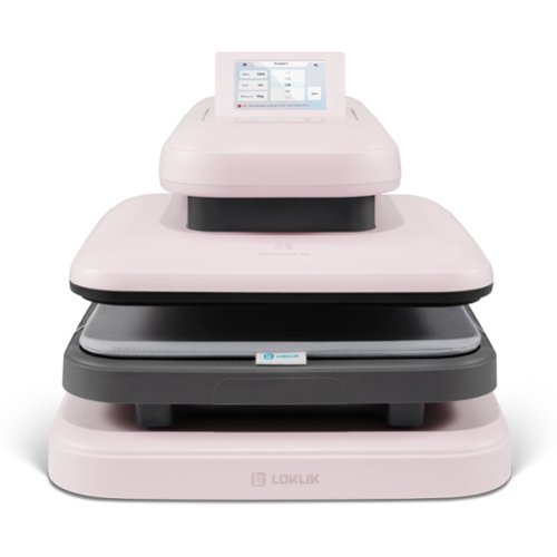 LOKLiK - ImPress Auto Heat Press 2 Automatic Transfer Press for customizing t-shirts, sweatshirts, blankets, towels - Pink-Front_Standard 