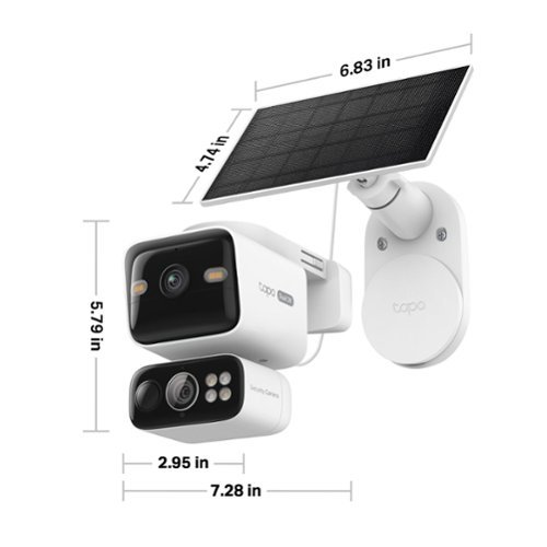 TP-Link Tapo Wireless Dual-Camera Security, Pan-Tilt, 360° Viewing, 2K Crystal-Clear Video, Solar Charged - No Monthly Fee - White BUY IN SINGAPORE
