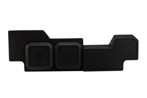 KICKER - L7T 5th Generation Custom Fit Dual 10" 2-Ohm Down Firing Enclosure Subwoofer for Select Dodge Rams - Black