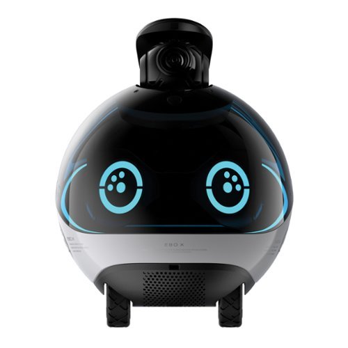Enabot - Ebo X Indoor Wi-fi Moving 4k Smart Home Companion Robot Camera With 2-way Voice, Smart Mapping, Alexa Built-in - White-Front_Standard 