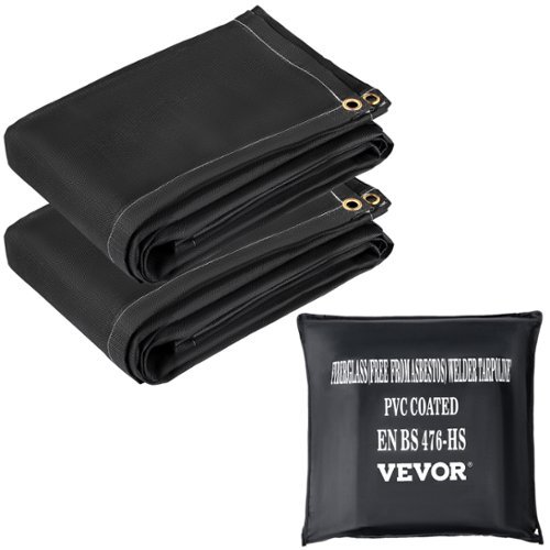 VEVOR - Fire Blankets, 2 Pack Welding Blankets, 8' x 10' Fire Suppression Blanket, 1022°F Flame Retardant Blanket-Front_Standard 
