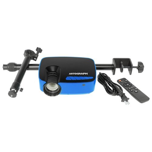 Artograph - Smart HD Digital Art Projector, Wi Fi, Clamp Stand, Flare 100, Blue - Blue, Black-Front_Standard 