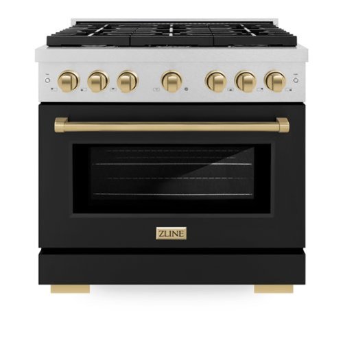ZLINE - Autograph 36 in. Paramount Satin Steel Gas Range with Bronze Accents (SGRSZ-BLM-36-CB) - White