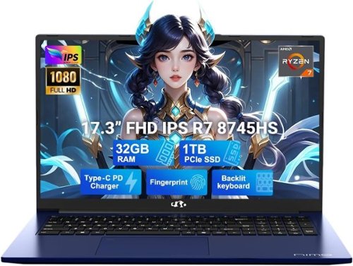 NIMO - 17.3" IPS FHD-Gaming-Laptop, AMD Ryzen 7 8745HS 32GB DDR5 RAM 1TB SSD 4.9GHz Radeon 780M Graphics 100W USB-C 4.0 - Blue-Front_Standard 