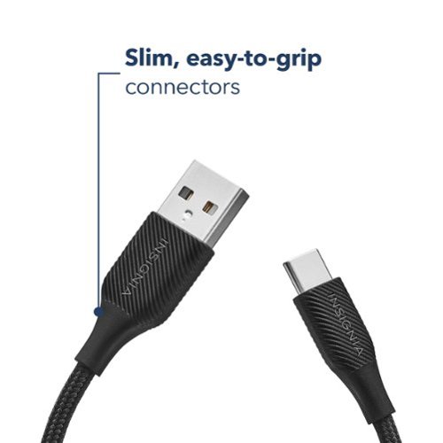 Insignia™ 6' USB to USB-C Braided Charge-and-Sync Cables (2-Pack) - Black BUY IN MIDDLE EAST
