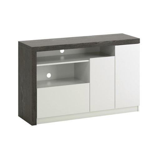 Sauder - Hudson Court Entertainment Stand - Charcoal Ash-Angle_Standard 