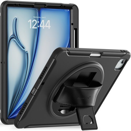 SaharaCase Raider Series Heavy-Duty Case with Hand Strap for Apple iPad Air 11 M3/M2  - Scorpion Black GLOBAL SHIPPING