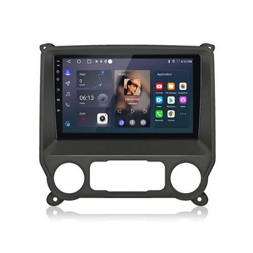 Junsun - 10" Carplay Android 14 Car Stereo Radio 2+64GB GPS Navi WIFI RDS SWC Blutooth FM - Black-Front_Standard 