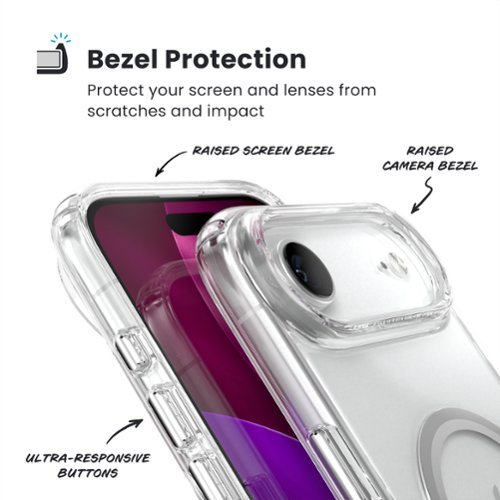 Speck Presidio Perfect Clear with MagSafe Case for Apple iPhone Air - Clear/Silver WORLDWIDE DELIVERY