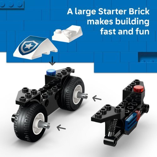 LEGO City Police Motorcycle Chase Building Toy 60455 6526289