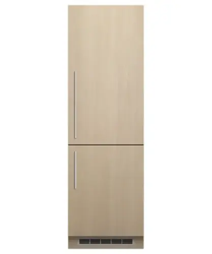 Front. Fisher & Paykel - 24 in. Wide Integrated  9.5 Cu. Ft. Smart Bottom Mount Refrigerator - Panel Ready.