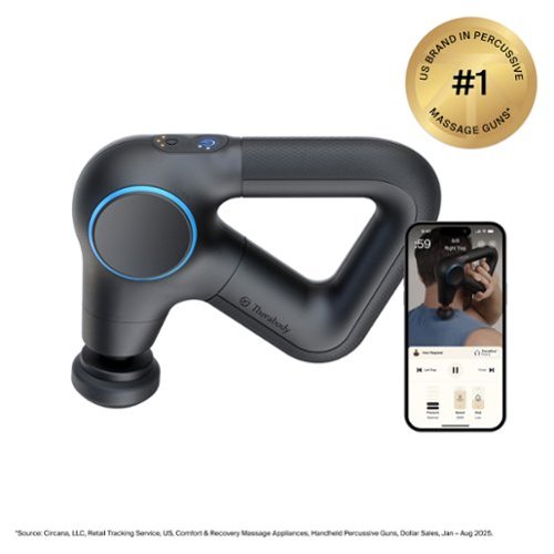 Therabody - Theragun Prime Plus - Powerful Massage Enhanced With Heat For Faster Warm-Up and Recovery - Black-Front_Standard 