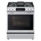 LG - 6.3 Cu. Ft. Slide-In Gas True Convection Smart Range with EasyClean, Air Fry, and Flex Control Knobs - Stainless Steel-Front_Standard