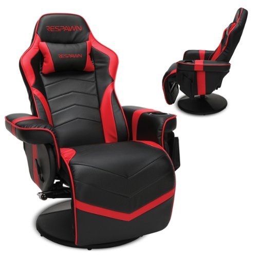 Respawn Products - RESPAWN 900 Gaming Recliner - Reclining Gaming Chair with Footrest, Gaming Chair Recliner - Red-Front_Standard 