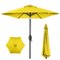 Best Choice Products - 7.5ft Heavy-Duty Outdoor Market Patio Umbrella w/ Push Button Tilt, Easy Crank - Yellow-Front_Standard