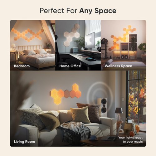 Nanoleaf Elements Hexagons Smarter Kit (7 Panels) - Wood Look WHERE TO BUY