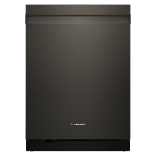 KitchenAid - 24" Top Control Built-In Dishwasher with Third Rack, Advanced ProDry System, Ultra-bright LED Lighting - Black Ore-Front_Standard 