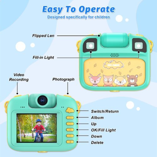 Contixo KC1 Kids' Splash-Proof Camera with Silicone Cover and Waterproof Case - Perfect for Capturing Adventures! - Green WHERE TO BUY