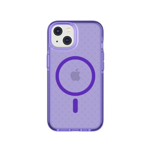 Tech21 - EvoCheck Case with MagSafe for Apple iPhone 14 - Wondrous Purple-Front_Standard 