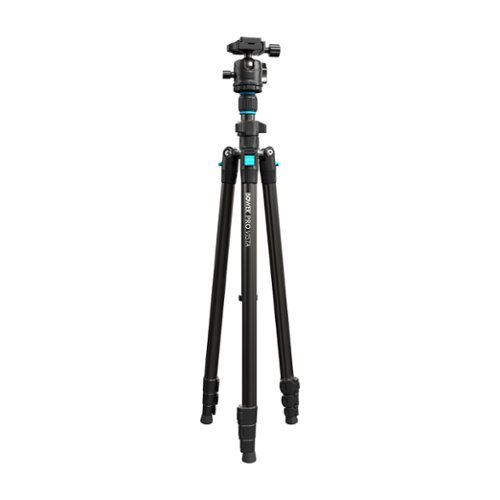 Bower - Pro Vista 65" Aluminum Tripod with Ball Head, Quick Release Plate and Carrying Bag