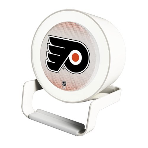 Keyscaper - Philadelphia Flyers Linen Print Nightlight Charger & Bluetooth Speaker - White-Front_Standard 