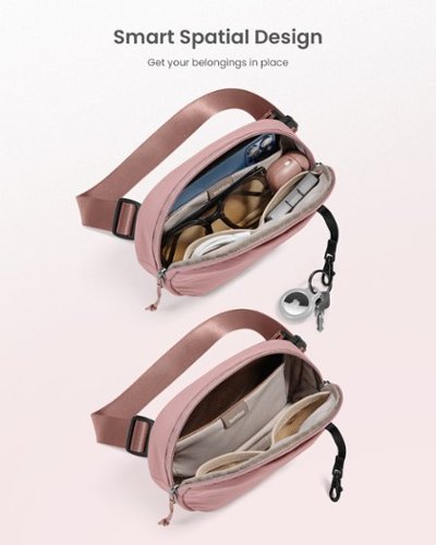 tomtoc SlingBean-T32 1.5L Sling Bag with RFID Blocking, Belt Bag Fanny Pack Waist Bag Crossbody Bag for Travel, Everyday - Pink WORLDWIDE DELIVERY