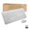 Logitech - Signature MK650 Combo for Business Full-size Wireless Membrane Keyboard and Mouse Bundle with Secure Logi Bolt Receiver - Off-White-Front_Standard