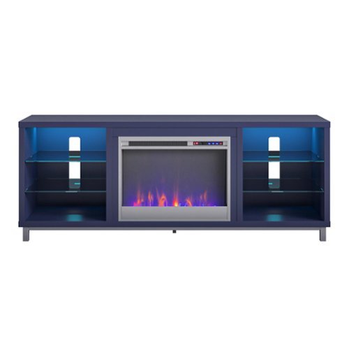 Ameriwood Home - Lumina Deluxe Fireplace TV Stand (70") - Navy-Front_Standard 
