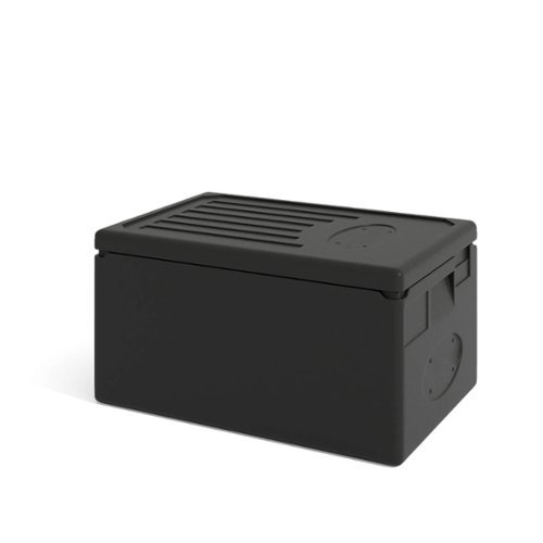 Costway - 49 Qt Insulated Food Pan Carrier with Built-in Handles for Camping Catering Buffet - Black-Front_Standard 