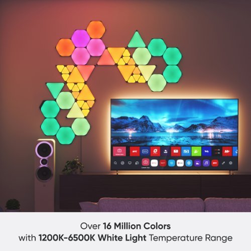 Nanoleaf Shapes Ultra Black Mini Triangles Expansion Pack (10 Panels) - Multicolor BUY IN EUROPE