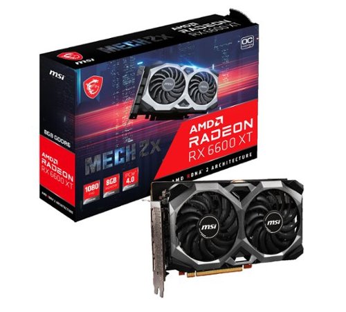 MSI AMD Radeon RX 6600 XT MECH 2X 8G OCv1 - 8GB GDDR6 - PCI Express 4.0 - Graphics Card - Black INTERNATIONAL SHIPPING