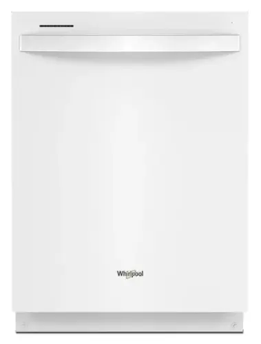 Front. Whirlpool - 24" Top Control Built-In Stainless Steel Tub Dishwasher with Large Capacity Tall Top Rack and 50 dBA - White.