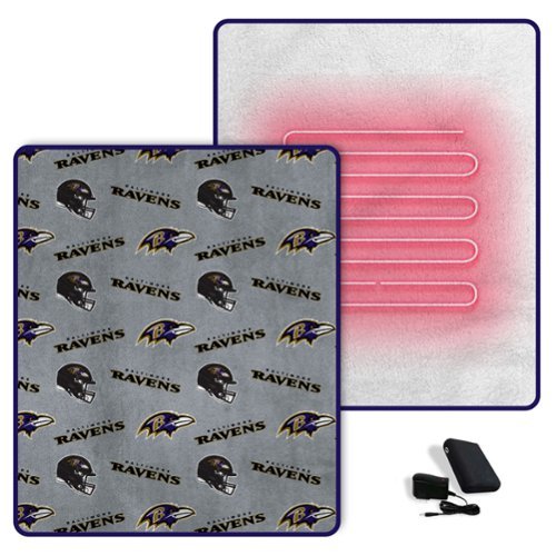Pegasus - Baltimore Ravens Scattered Logos 60" x 70" Heated Blanket - Multicolor-Front_Standard 