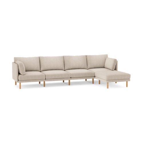 Burrow - Modern Field 4-Seat Sofa with Attachable Ottoman