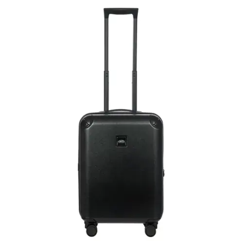 Front. Bric's - Amalfi Hardside 21" Carry On Spinner Luggage - Black/Black.