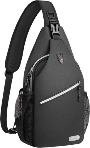 mosiso - Sling Backpack Multipurpose Crossbody Shoulder Bag Travel Hiking Daypack - Black-Front_Standard 