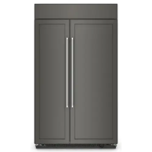 Front. KitchenAid - 30 Cu. Ft. Built-In Side-by-Side Refrigerator with Platinum Interior - Panel Ready.