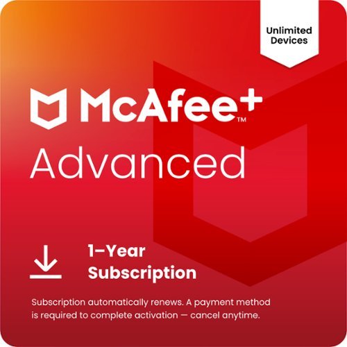 McAfee - McAfee+ Advanced (Unlimited Devices) Antivirus Software with Scam Protection (1-Year Subscription with Auto-Renewal) - Android, Apple iOS, Chrome, Mac OS, Windows [Digital]