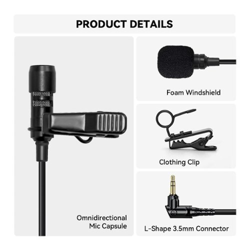 HOLLYLAND Omnidirectional Lavalier Microphone for LARK MAX Mic