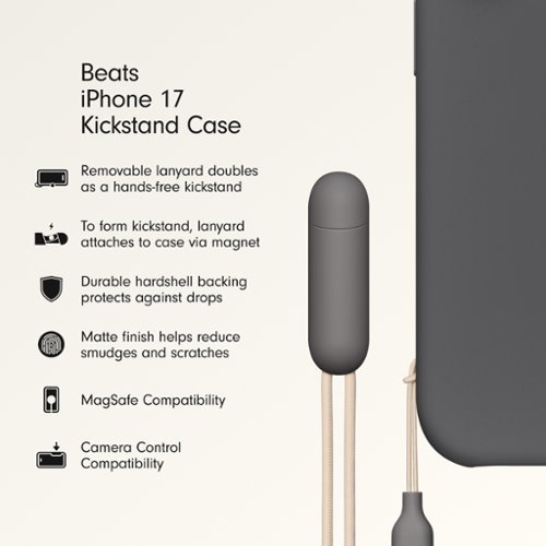 Beats iPhone 17 Kickstand Case with MagSafe and Camera Control - Granite Gray HOW TO BUY
