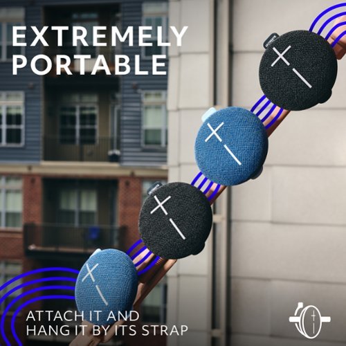 Ultimate Ears MINIROLL Ultra-Portable Waterproof Bluetooth Speaker with 131 ft Range - Majestic Blue WORLDWIDE DELIVERY