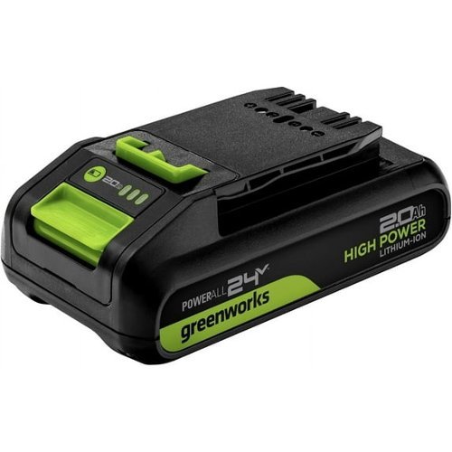 Greenworks - 24V BAG70008 Lithium-Ion Battery, Black-Front_Standard 