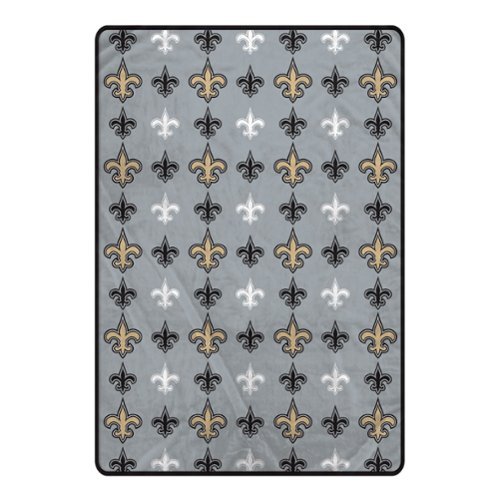 Pegasus - New Orleans Saints 66" x 95" Oversized Logo Roll Ultra Cozy Blanket - Multicolor-Front_Standard 