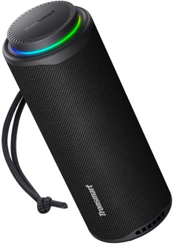 Tronsmart - T8 Portable Bluetooth 5.3 Speaker, 40W 360° Surround Deep Bass, TWS, Custom EQ & RGB, IPX7 Waterproof, 18H for Outdoor - Black-Front_Standard 